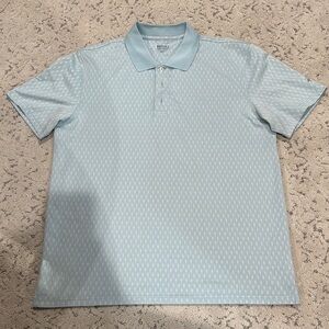 Brooks Brothers Blue Polo Shirt with Textured Pattern